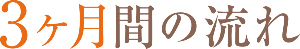 3ヶ月間の流れ